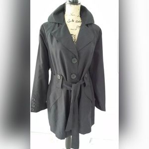 FIRM PRICE*** NWT black 1X raincoat weather classy trench